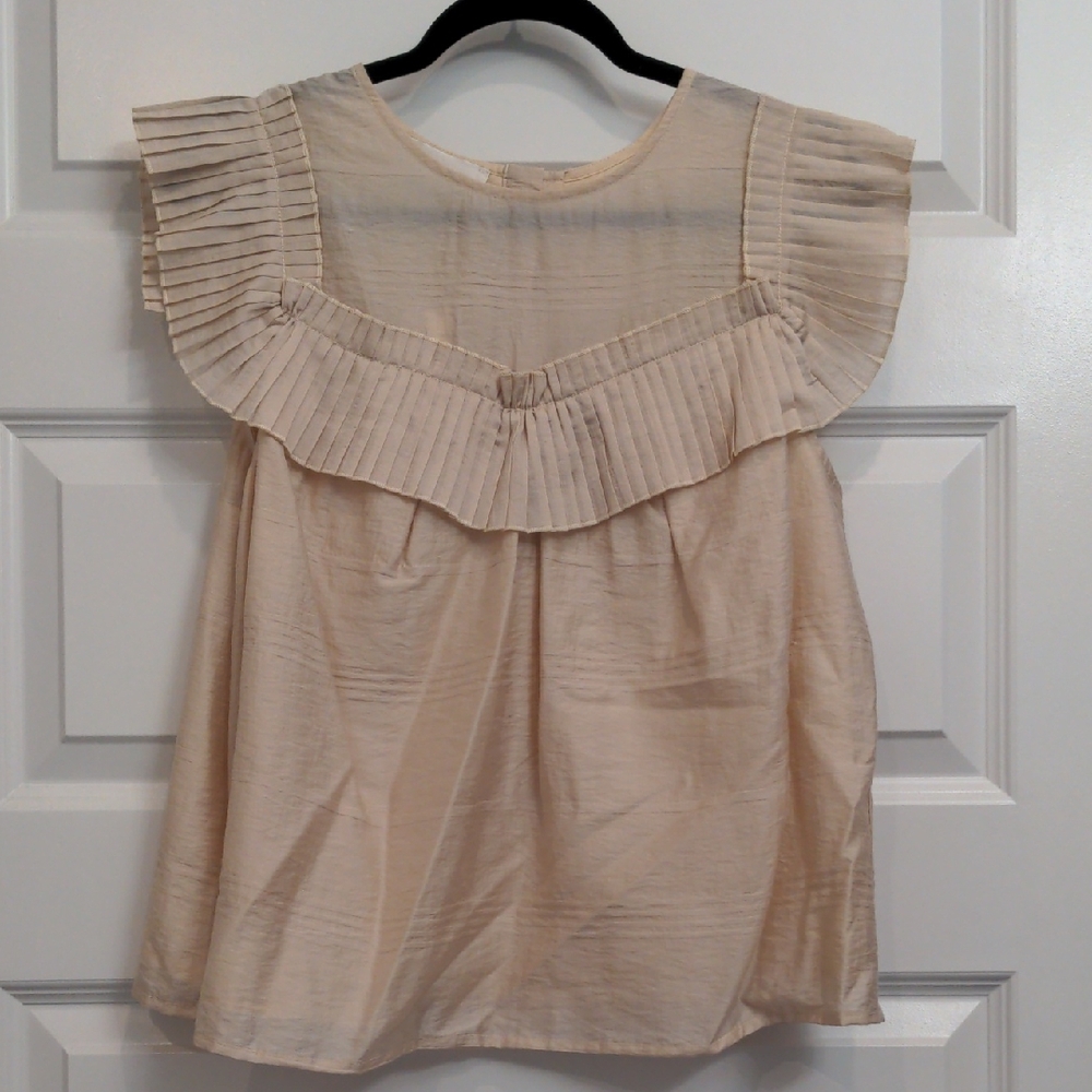 Corey Lynn Calter  Blouse With Pleated Detailing Women's Size L NWT